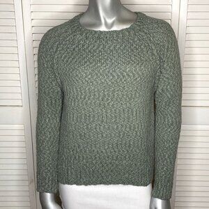 Anthropologie YES LOLA Pale Sage Green Nubby Soft Knit Crew Neck Sweater XS